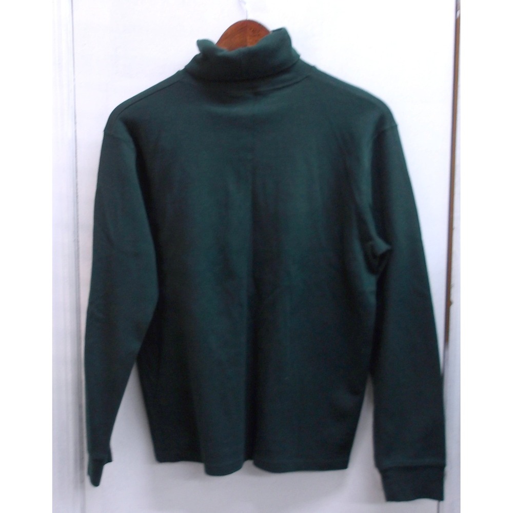 RALPH LAUREN‎ Womens Dark Green Turtleneck Sweater Top Crest Logo Sz L / #26191 - Picture 4 of 5